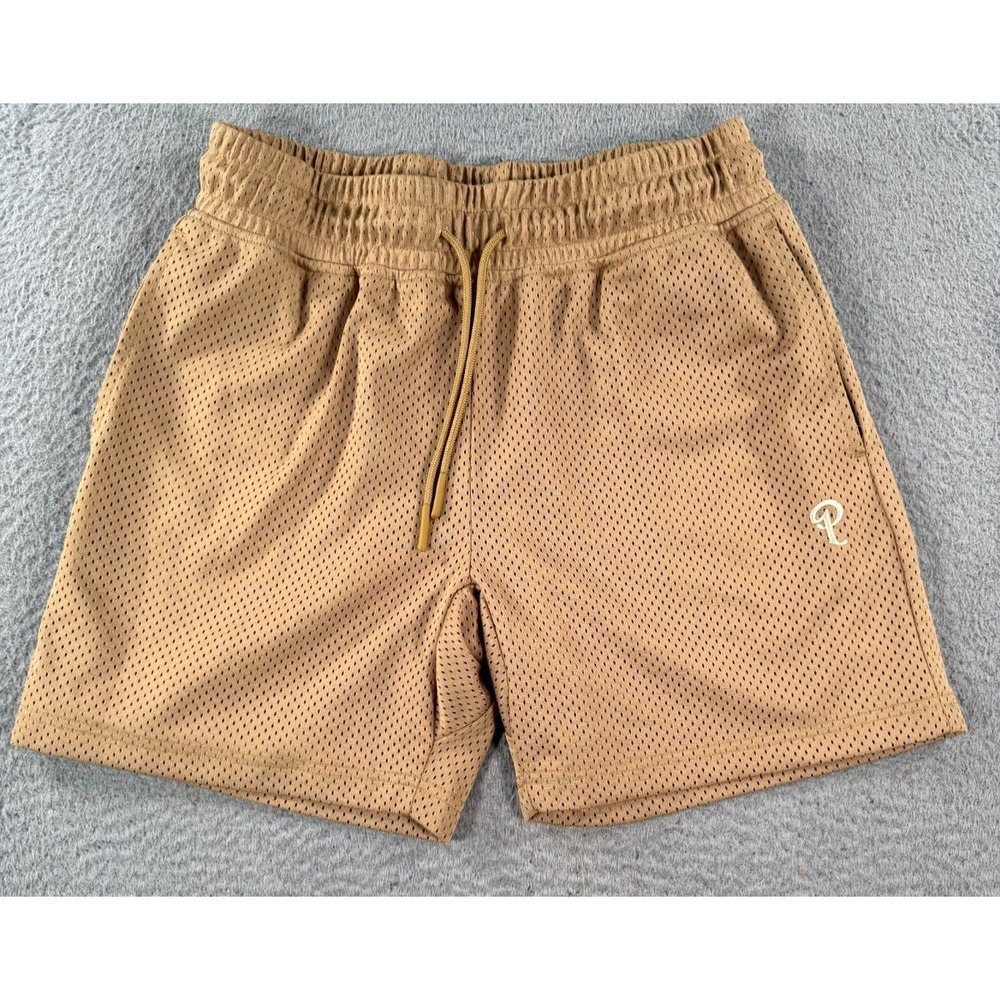 Politics Shorts Men's Small Brown Mesh Polyester Athletic Basketball Performance